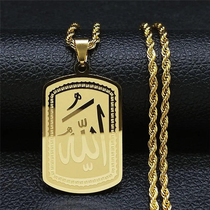 Islamic Allah Statement Necklace