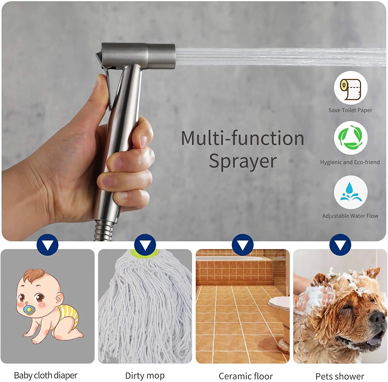 Premium Steel Handheld Toilet Sprayer