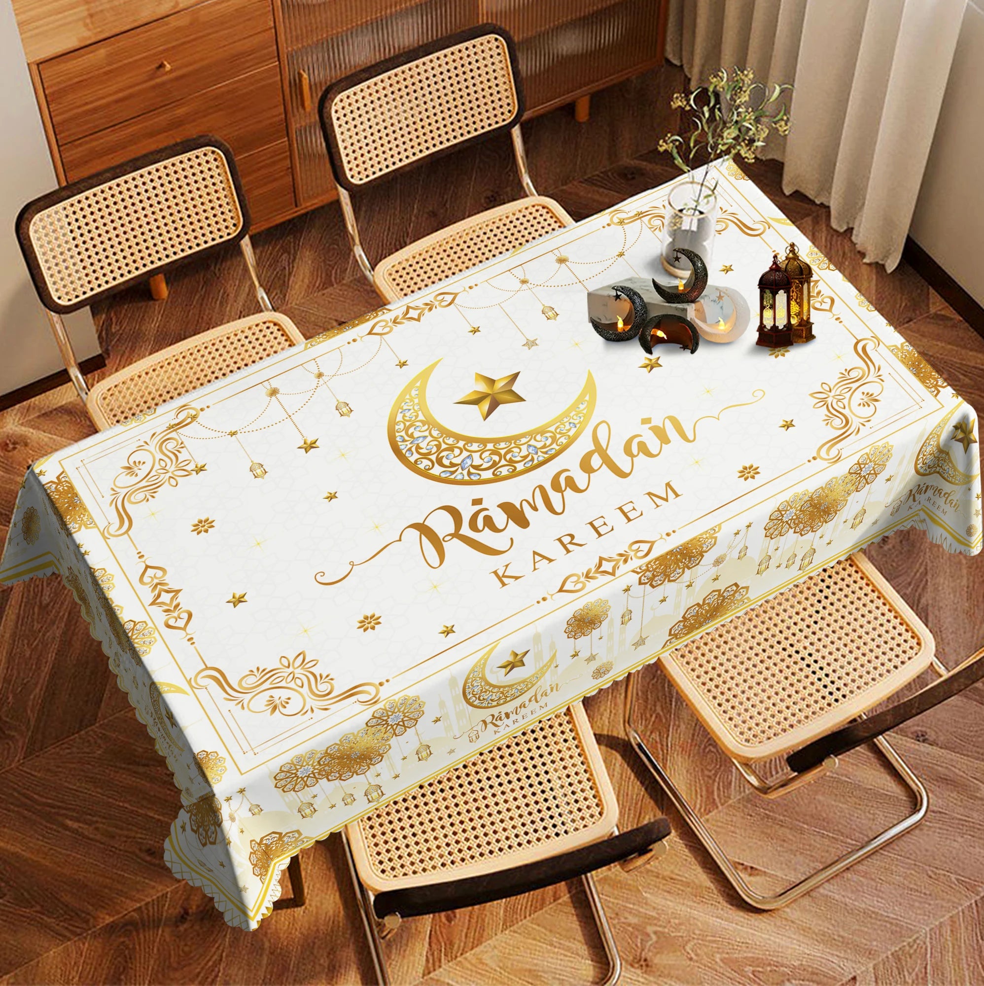 Embossed Round Ramadan Dining Cover