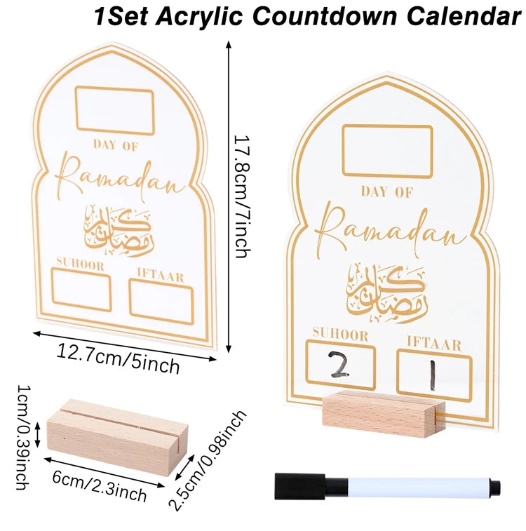 Ramadan 30-Day Countdown Calendar