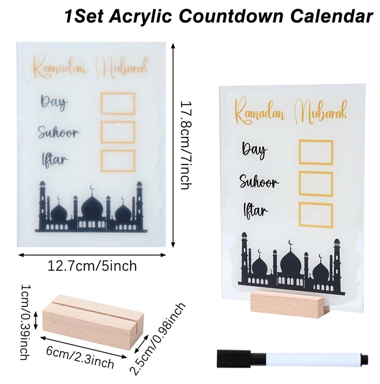 Ramadan 30-Day Countdown Calendar