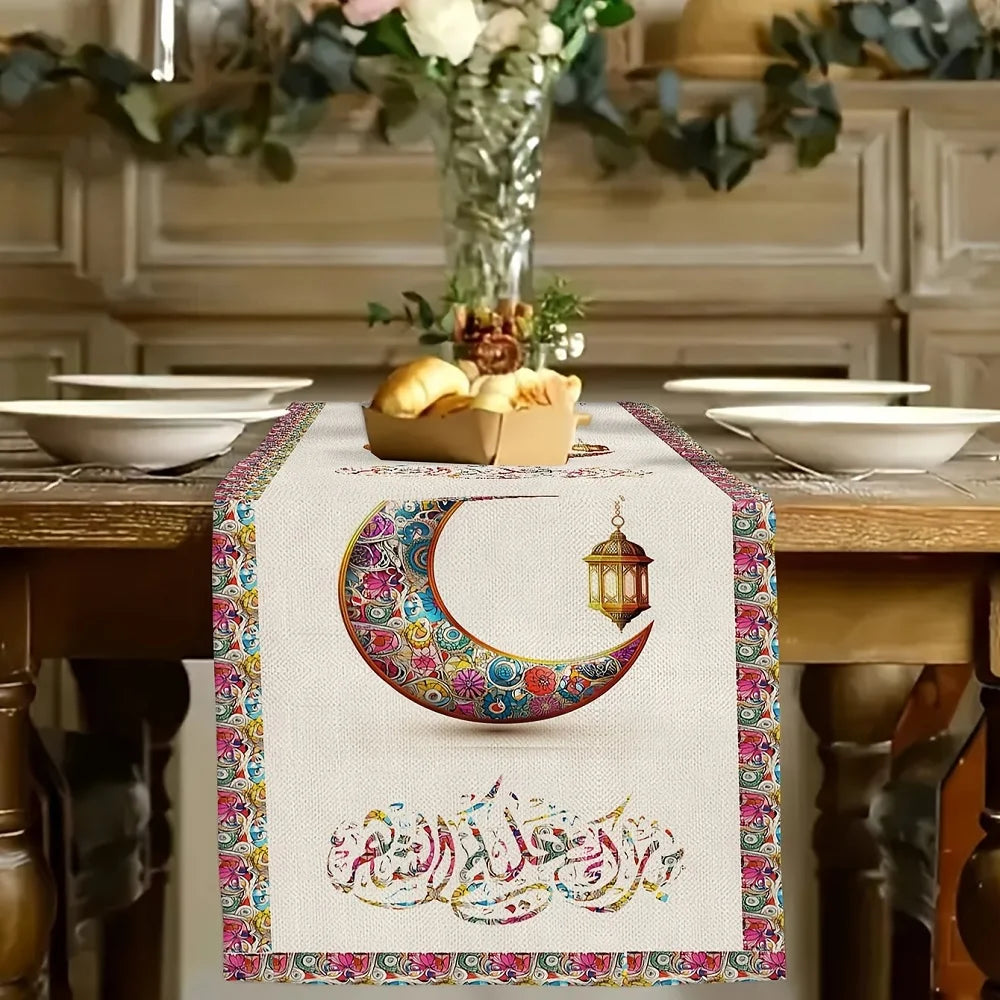 Festive Moon & Lantern Table Runner