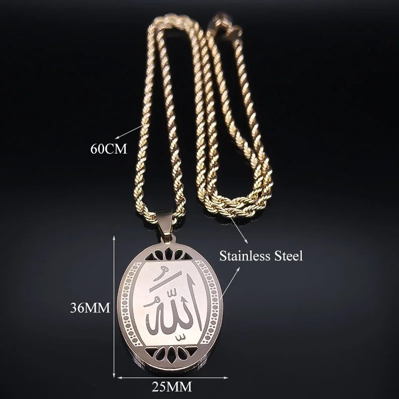 Islamic Allah Statement Necklace
