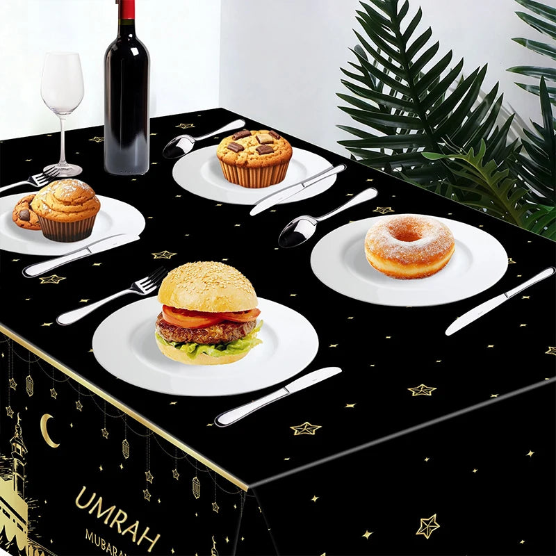 Premium Eid Mubarak Dining Tablecloth