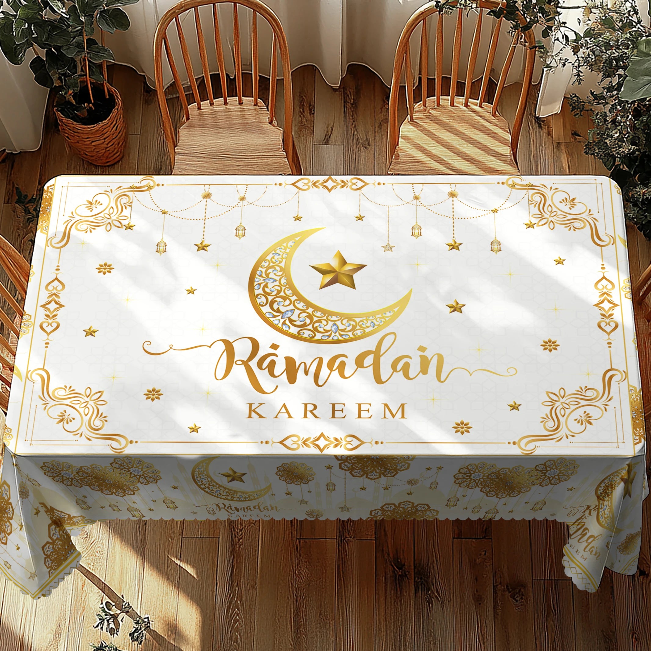 Embossed Round Ramadan Dining Cover