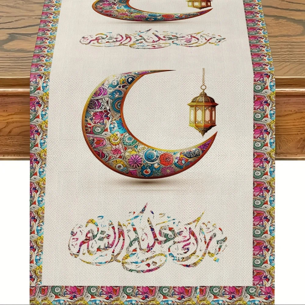 Festive Moon & Lantern Table Runner