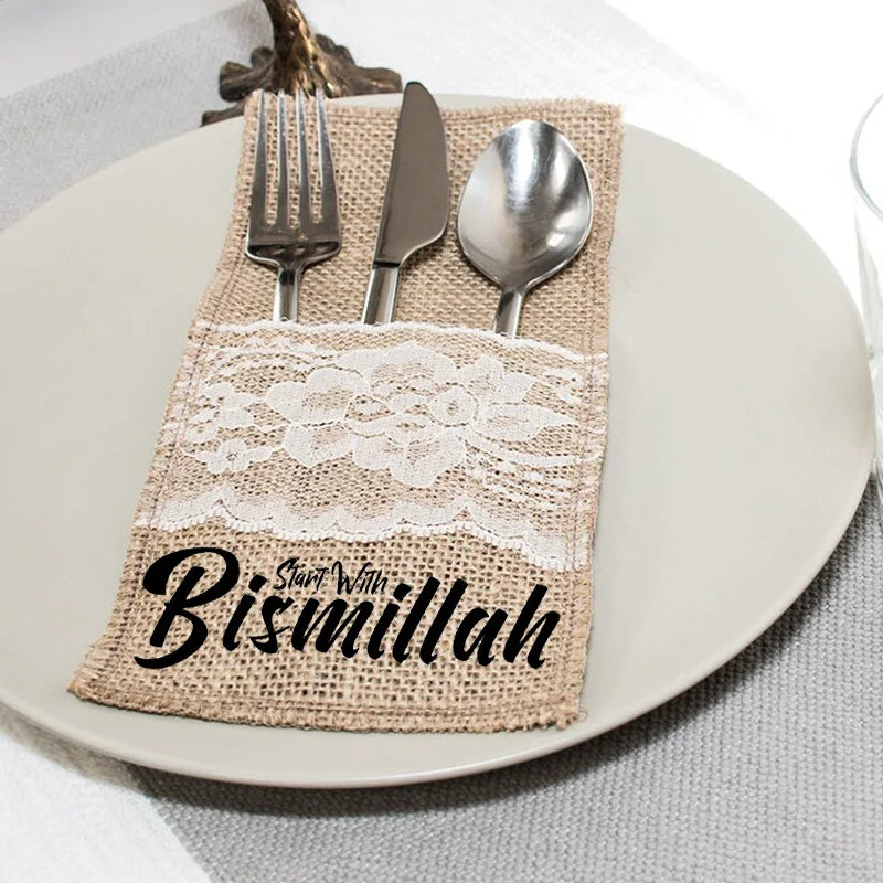 Bismillah" Table Setting Pouch Set