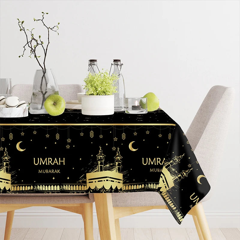 Premium Eid Mubarak Dining Tablecloth