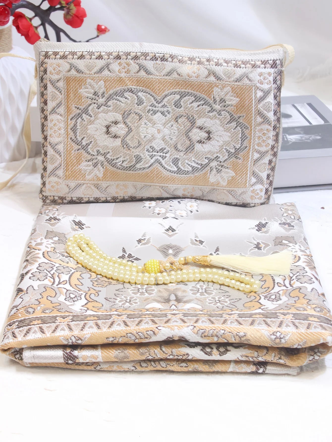 Muslim Prayer Mat & Tasbih Set