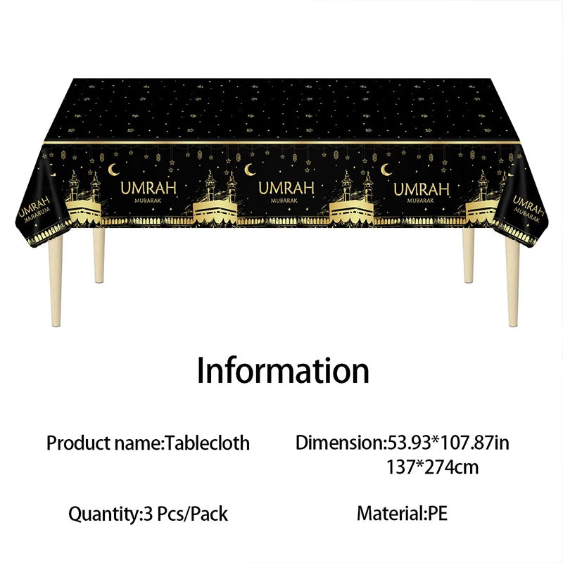 Premium Eid Mubarak Dining Tablecloth