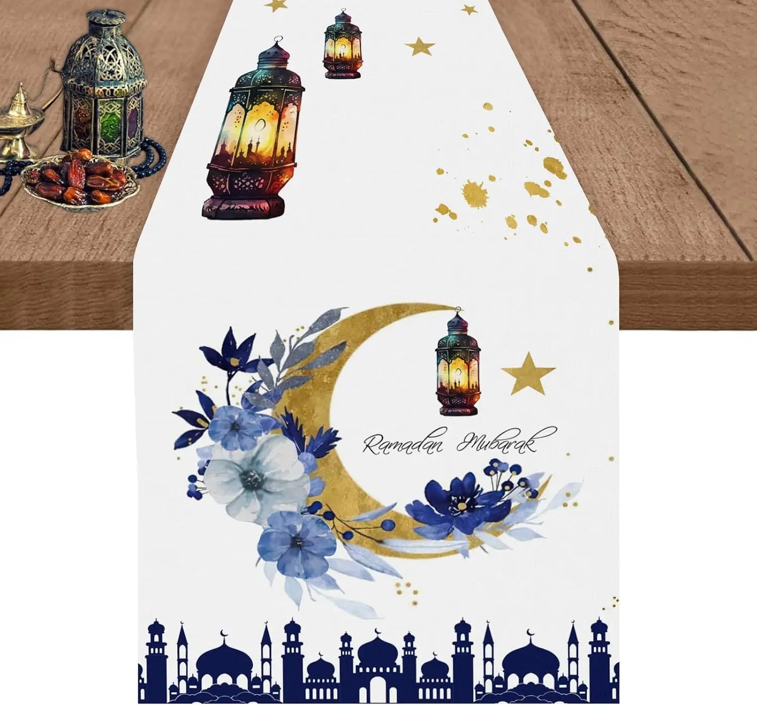 Linen Ramadan Eid Table Runner