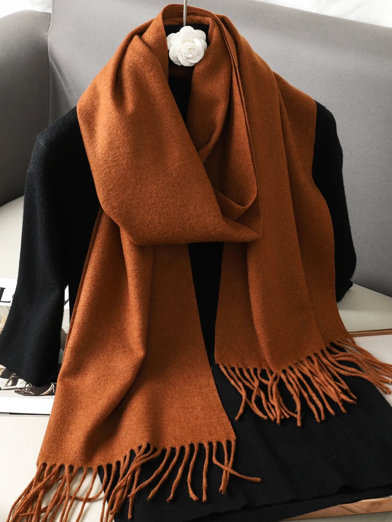 Luxury Tassel Cashmere Shawl