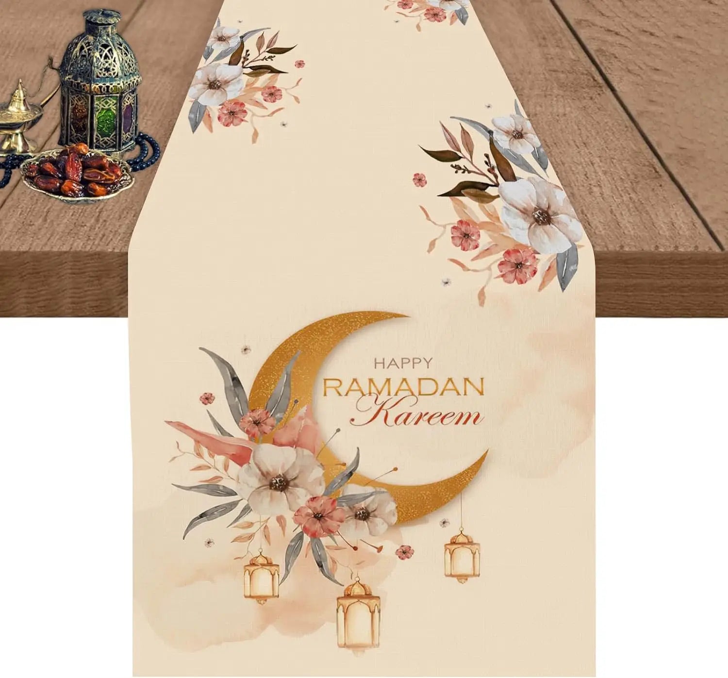 Linen Ramadan Eid Table Runner