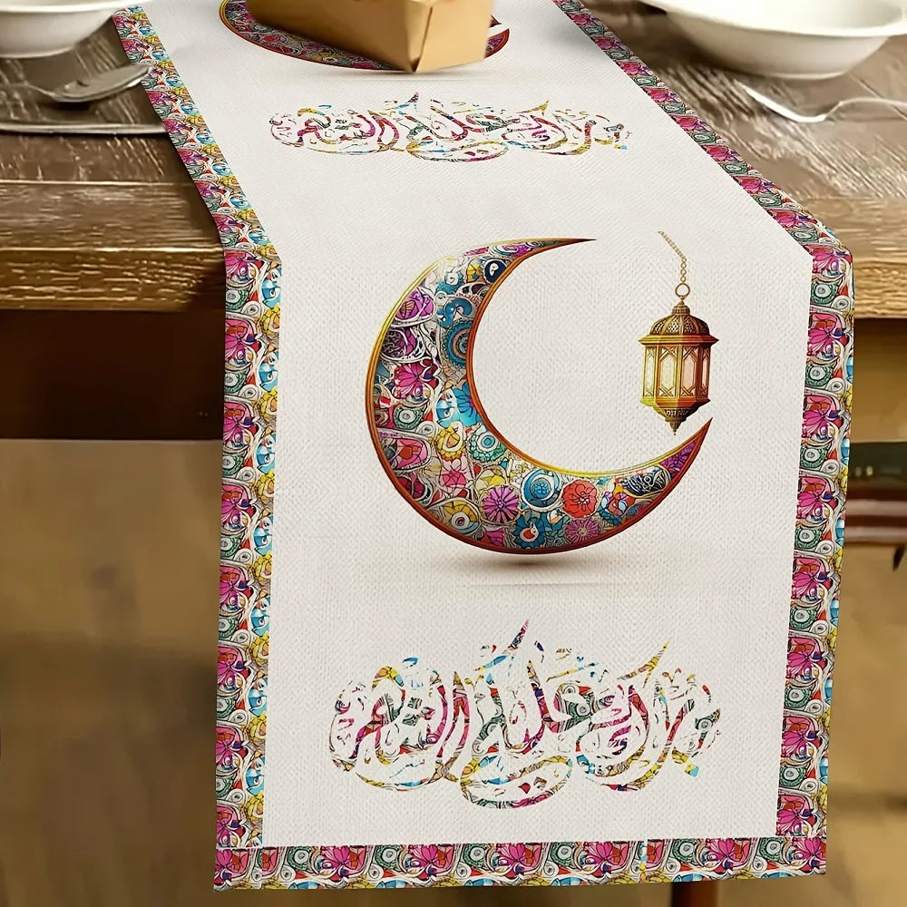 Festive Moon & Lantern Table Runner