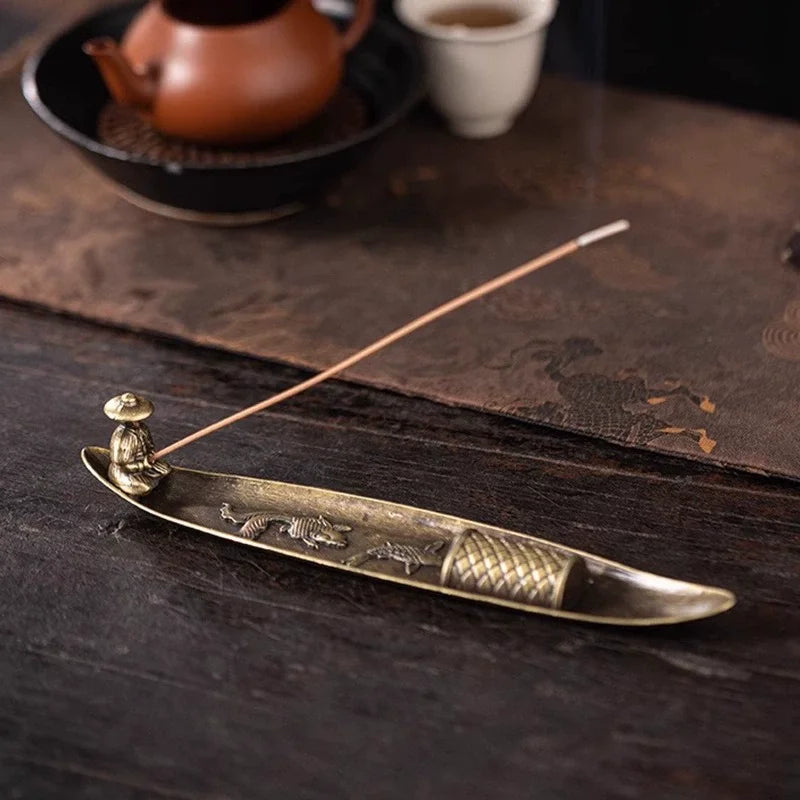 Creative Fishing Man Incense Burner