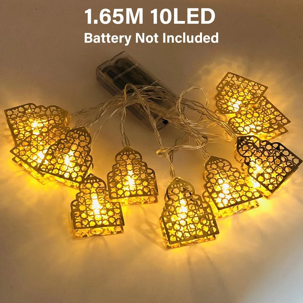 Eid and Ramadan Moon Star String Lights