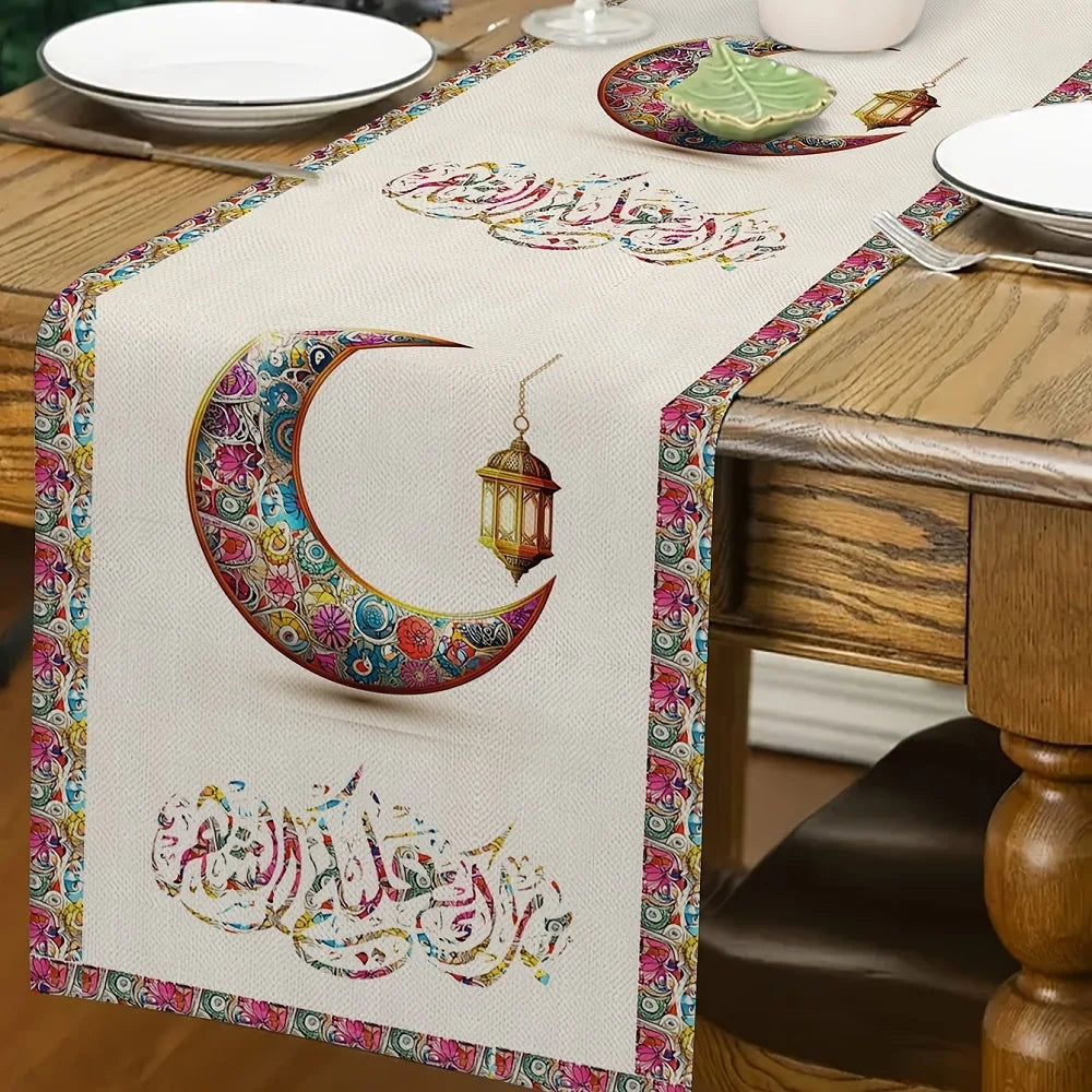 Festive Moon & Lantern Table Runner